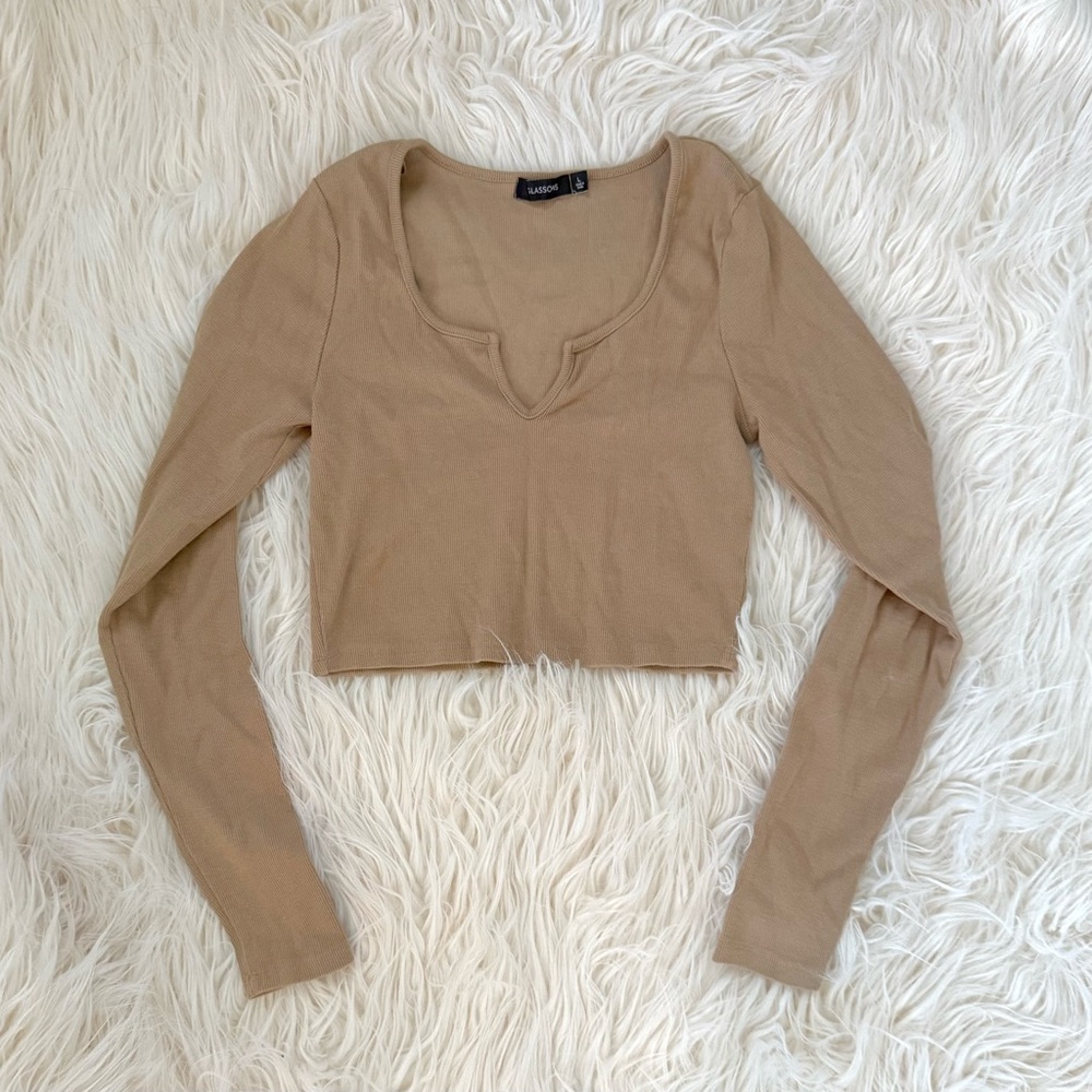 Glassons Long Sleeve Crop Top